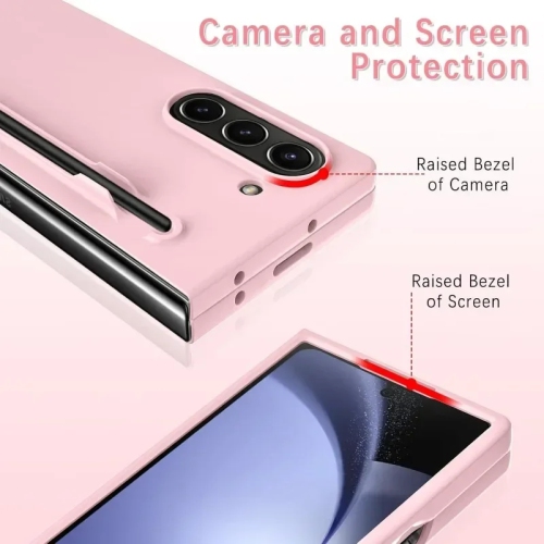 Pour Samsung Galaxy Z Fold 4 Étui mince mat pour téléphone intelligent avec stylet S Pen - Noir