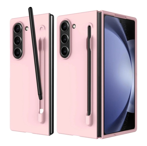 For Samsung Galaxy Z Fold 4 Slim Matte PC Shockproof Phone Cases With S Pen - Pink