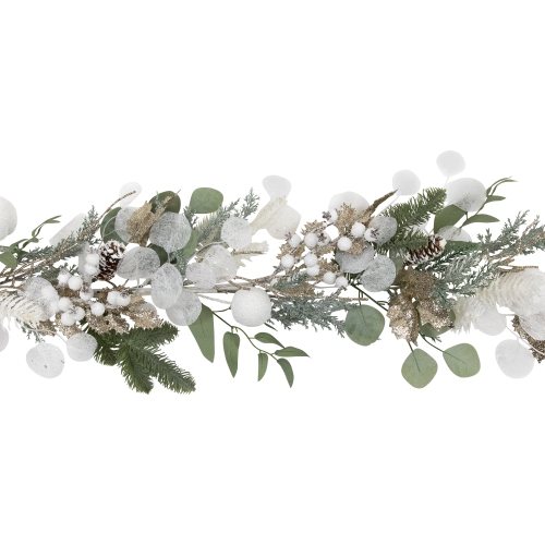 Mixed Winter Foliage Artificial Christmas Garland- 6' x 8" - Unlit