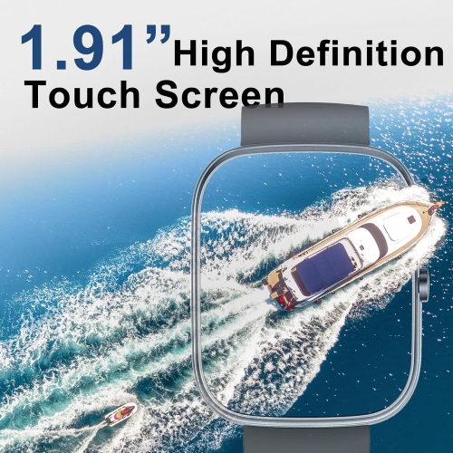 Smart Watch for Women Men, Bluetooth Call, 1.91" HD Touch Screen Fitness Watch with Heart Rate/Sleep/SpO2 Monitor, 100+ Sports Modes, IP68 Waterproof