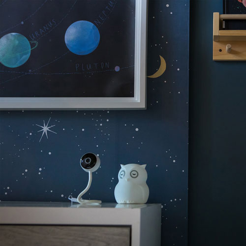 Interphone de surveillance vidéo HD Wi-Fi Viyu de bbluv avec vision nocturne et zoom