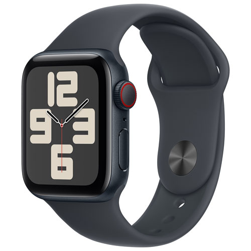 Apple Watch SE 40mm Midnight Aluminum Case with Midnight Sport Band - Medium/Large