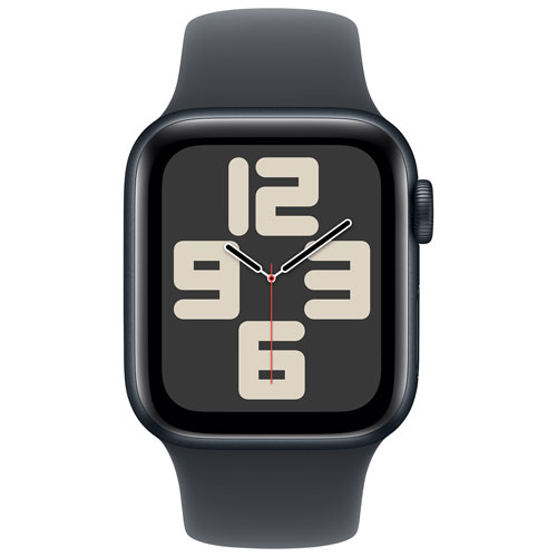 Apple Watch SE (GPS + Cellular) de 40 mm avec boîtier en aluminium minuit et bracelet sport minuit - Petit/Moyen