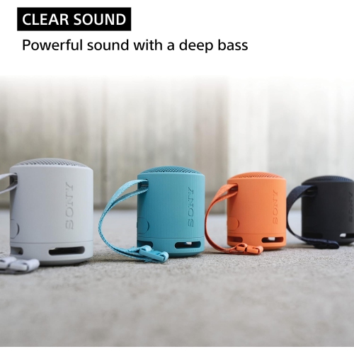 Boîte ouverte - haut-parleur de voyage portatif sans fil Bluetooth super compact SRS-XB100 de Sony, étanche et hermétique à la poussière IP67,