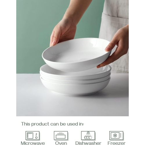 DOWAN Pasta Bowls 30 Ounce, Set of 4