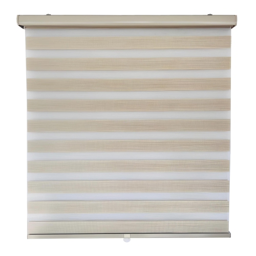 ITY Olivia Stone – abat-jour de fenêtre de 22 x 84 po sans fil, beige