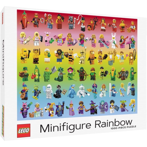 Lego Minifigure Rainbow 1000-piece Puzzle: 1000 Piece