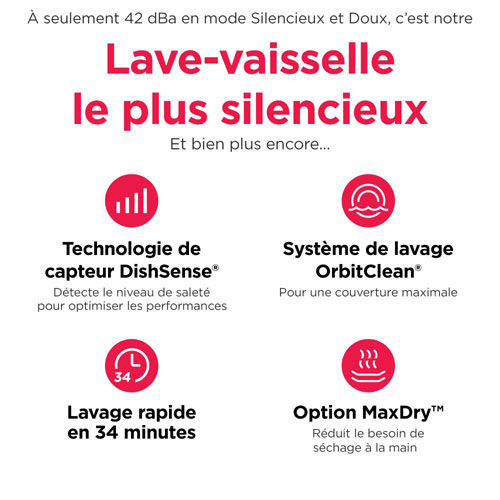 Lave-vaisselle encastrable 24 po 42dB Gallery de Frigidaire - Acier inoxydable