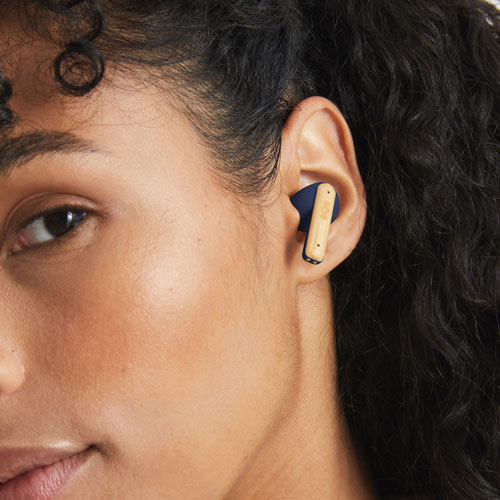 Écouteurs boutons 100 % sans fil à isolation sonore Little Bird de House Of Marley - Bleu