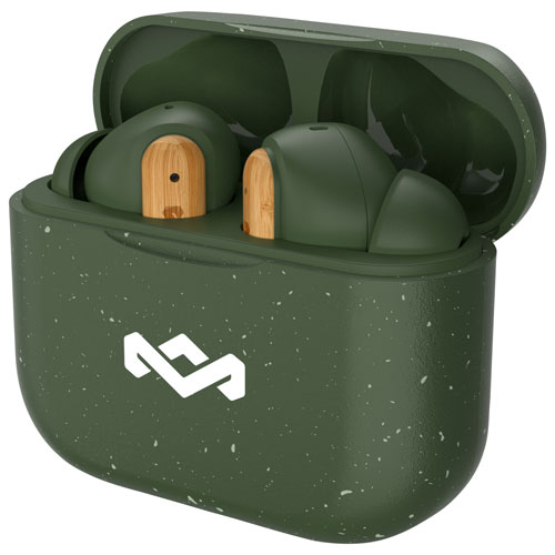 Écouteurs boutons 100 % sans fil à isolation sonore Little Bird de House Of Marley - Vert