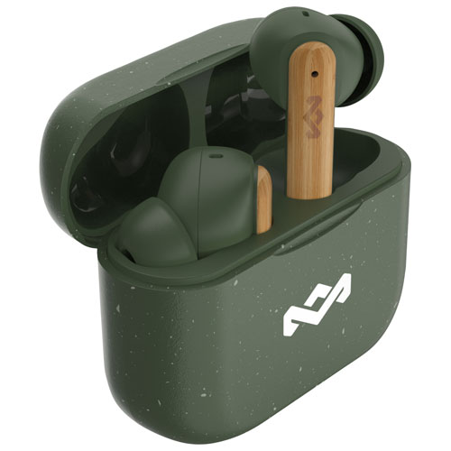 Écouteurs boutons 100 % sans fil à isolation sonore Little Bird de House Of Marley - Vert