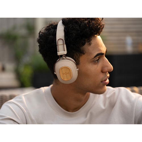 Casque d'écoute Bluetooth à isolation sonore Positive Vibration Riddim de House Of Marley - Crème