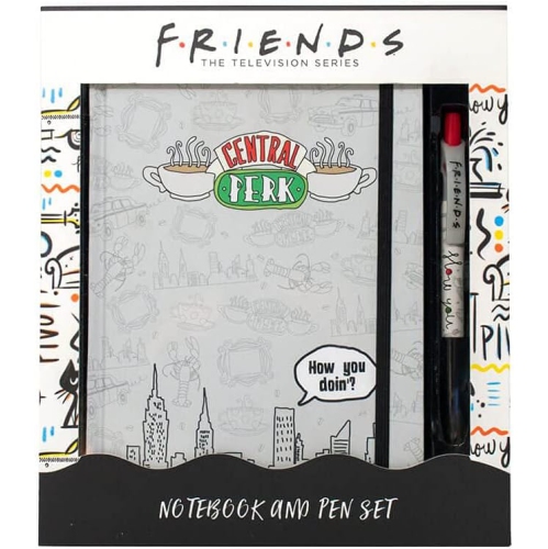 Cahier de notes et stylo à reliure en spirale A5 de Friends