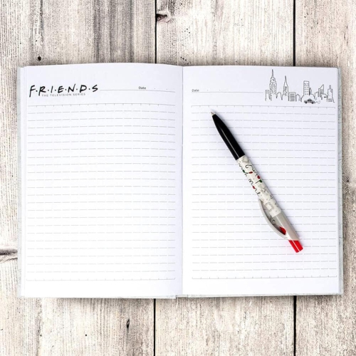 Cahier de notes et stylo à reliure en spirale A5 de Friends