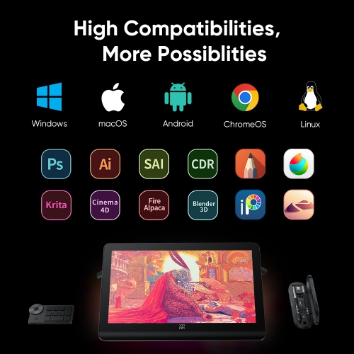 XPPen Artist Pro 19 Drawing Tablet | 4K, 99.8% sRGB Display | Calman Verified Screen | Two 16K Pressure Levels Pens | Full-laminated Graphic Display