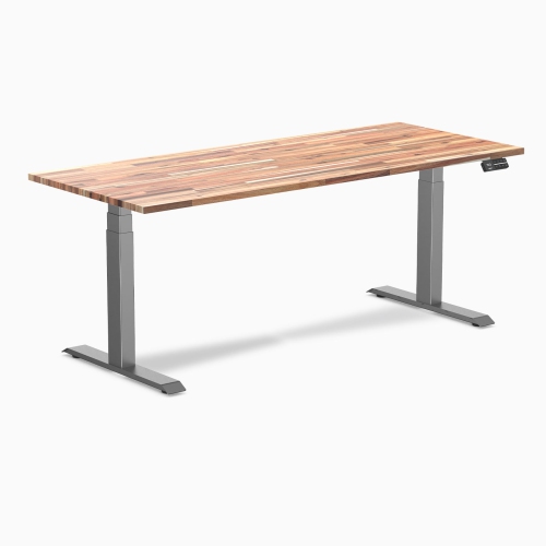 Desky Dual Softwood Sit Stand Desk - Acacia / 70.9" x 29.5" / Space Grey