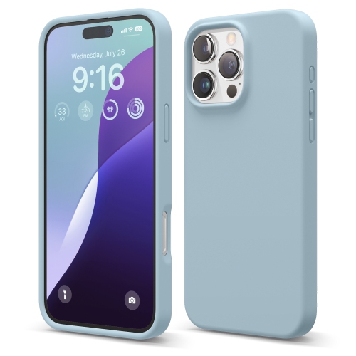 elago Compatible with iPhone 16 Pro Max Case, Premium Liquid Silicone Case, Full Body Protective Cover, Shockproof, Anti-Scratch Soft Microfiber Lini