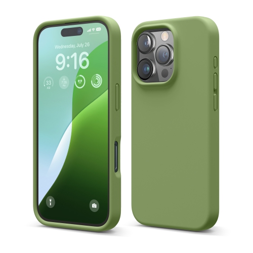 Elago compatible avec l'étui iPhone 16 Pro, l'étui en silicone liquide de qualité supérieure, l'étui protecteur intégral, antichoc, doublure douce en