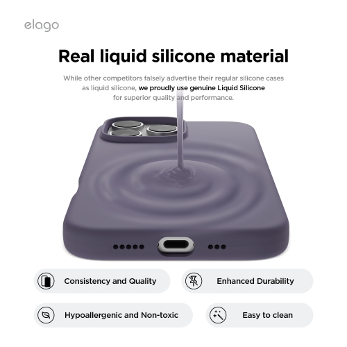 elago Compatible with iPhone 16 Pro Case, Premium Liquid Silicone Case, Full Body Protective Cover, Shockproof, Anti-Scratch Soft Microfiber Lining,
