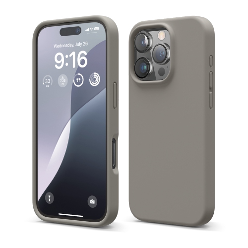 elago Compatible with iPhone 16 Pro Case, Premium Liquid Silicone Case, Full Body Protective Cover, Shockproof, Anti-Scratch Soft Microfiber Lining,