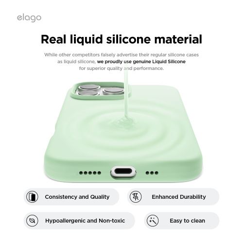 elago Compatible with iPhone 16 Pro Case, Premium Liquid Silicone Case, Full Body Protective Cover, Shockproof, Anti-Scratch Soft Microfiber Lining,