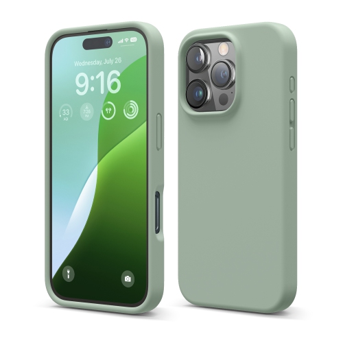 elago Compatible with iPhone 16 Pro Case, Premium Liquid Silicone Case, Full Body Protective Cover, Shockproof, Anti-Scratch Soft Microfiber Lining,