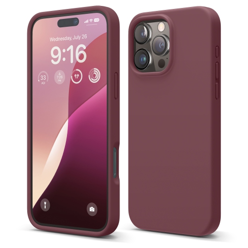 ELAGO  Compatible w Iphone 16 Pro Max Case, Premium Liquid Silicone Case, Full Body Protective Cover, Shockproof, Anti-Scratch Soft Microfiber