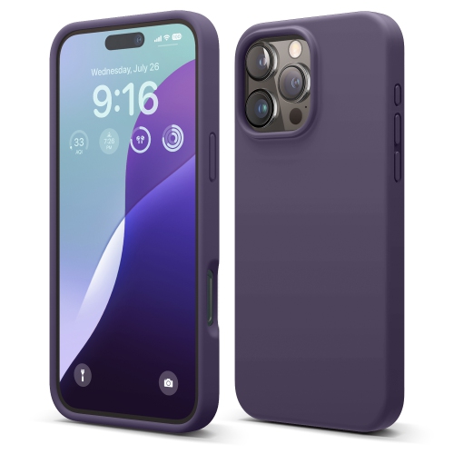 ELAGO  Compatible w Iphone 16 Pro Max Case, Premium Liquid Silicone Case, Full Body Protective Cover, Shockproof, Anti-Scratch Soft Microfiber