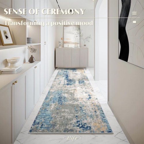 3' x 7' Laundry Room Rug Runner, Hallway Runner Rugs, Kitchen Runner Rug, Washable Runner Rug, Modern Abstract Soft Carpet Runner for Bathroom