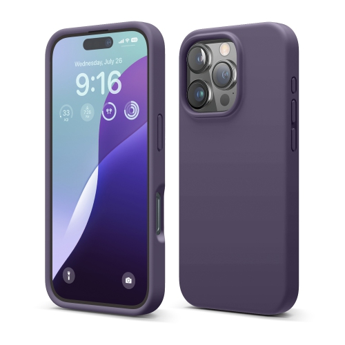 ELAGO  Compatible w Iphone 16 Pro Case, Premium Liquid Silicone Case, Full Body Protective Cover, Shockproof, Anti-Scratch Soft Microfiber Lining