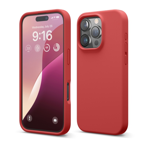 ELAGO  Compatible \w Iphone 16 Pro Case, Premium Liquid Silicone Case, Full Body Protective Cover, Shockproof, Anti-Scratch Soft Microfiber Lining