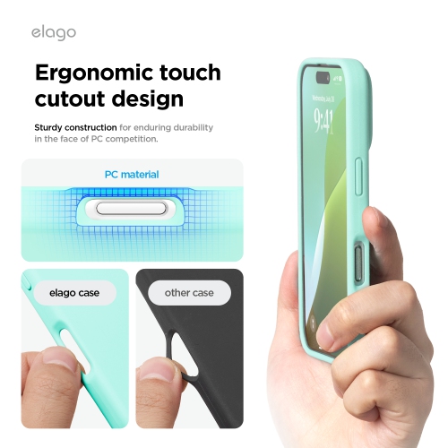 elago Compatible with iPhone 16 Pro Case, Premium Liquid Silicone Case, Full Body Protective Cover, Shockproof, Anti-Scratch Soft Microfiber Lining,