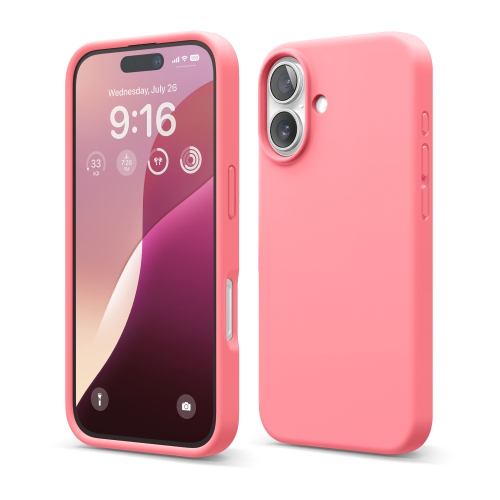 elago Compatible with iPhone 16 Case, Premium Liquid Silicone Case, Full Body Protective Cover, Shockproof, Anti-Scratch Soft Microfiber Lining, 6.1
