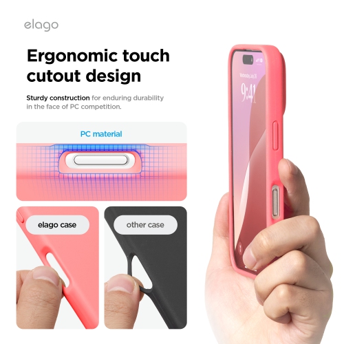 elago Compatible with iPhone 16 Case, Premium Liquid Silicone Case, Full Body Protective Cover, Shockproof, Anti-Scratch Soft Microfiber Lining, 6.1