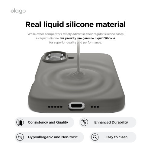 elago Compatible with iPhone 16 Case, Premium Liquid Silicone Case, Full Body Protective Cover, Shockproof, Anti-Scratch Soft Microfiber Lining, 6.1