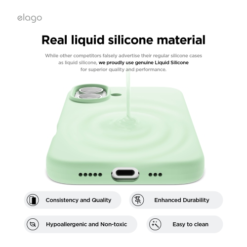 elago Compatible with iPhone 16 Case, Premium Liquid Silicone Case, Full Body Protective Cover, Shockproof, Anti-Scratch Soft Microfiber Lining, 6.1