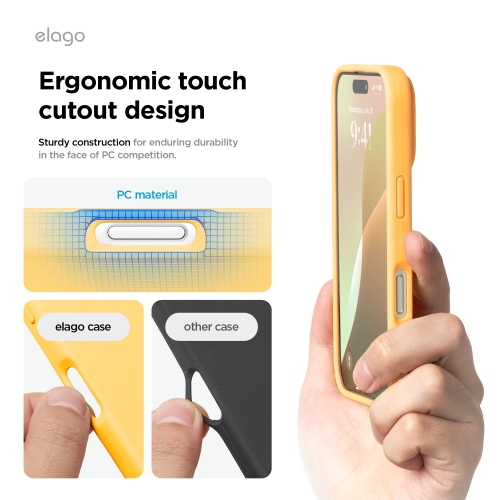Elago compatible avec l'étui iPhone 16, l'étui en silicone liquide de qualité supérieure, l'étui protecteur intégral, antichoc, l'doublure douce en