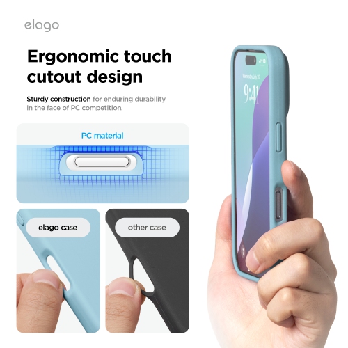 elago Compatible with iPhone 16 Case, Premium Liquid Silicone Case, Full Body Protective Cover, Shockproof, Anti-Scratch Soft Microfiber Lining, 6.1