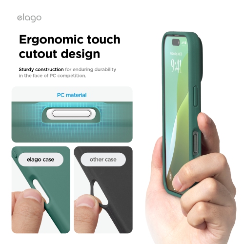 elago Compatible with iPhone 16 Case, Premium Liquid Silicone Case, Full Body Protective Cover, Shockproof, Anti-Scratch Soft Microfiber Lining, 6.1