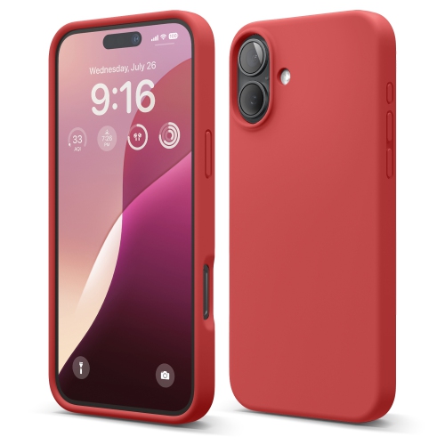 elago Compatible with iPhone 16 Plus Case, Premium Liquid Silicone Case, Full Body Protective Cover, Shockproof, Anti-Scratch Soft Microfiber Lining,