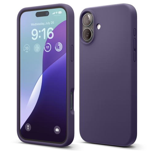 elago Compatible with iPhone 16 Plus Case, Premium Liquid Silicone Case, Full Body Protective Cover, Shockproof, Anti-Scratch Soft Microfiber Lining,