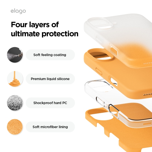 elago Compatible with iPhone 16 Plus Case, Premium Liquid Silicone Case, Full Body Protective Cover, Shockproof, Anti-Scratch Soft Microfiber Lining,