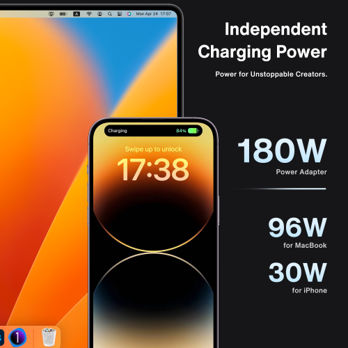 iVANKY FusionDock Max 1 Compatible with Thunderbolt 4, 20-in-1 Quad 6K@60Hz Monitor Docking Station, 40Gbps Dock for Mac M1/M2/M3 Pro/Max, 2HDMI 2.0,