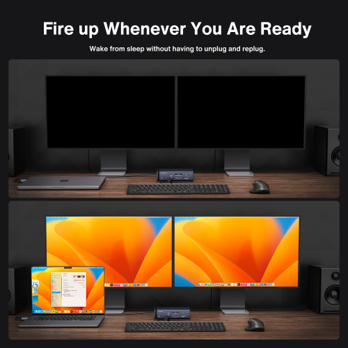 iVANKY FusionDock Max 1 Compatible with Thunderbolt 4, 20-in-1 Quad 6K@60Hz Monitor Docking Station, 40Gbps Dock for Mac M1/M2/M3 Pro/Max, 2HDMI 2.0,