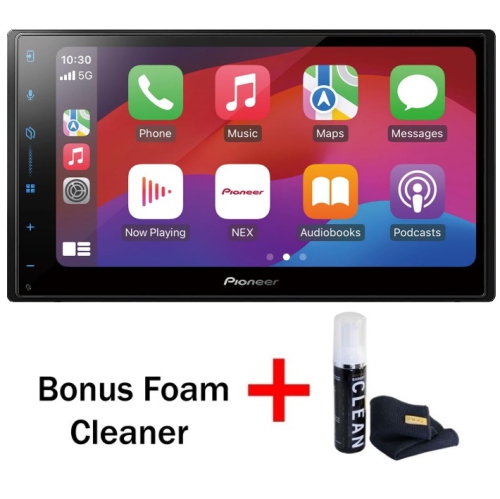 Pioneer DMH-2000NEX 6,8" Wired Android Auto et Wired Apple CarPlay récepteur multimédia numérique Bonus Gadget Cleaner inclus.