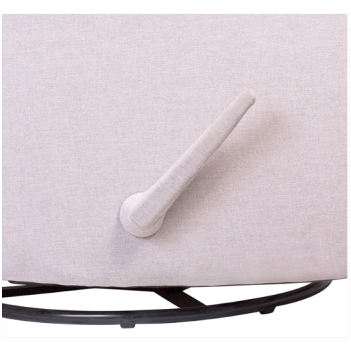 L'il Angels Hayley Nursery Glider, Cozy Comfort with Tufted Backrest and Smooth Recline - Sand