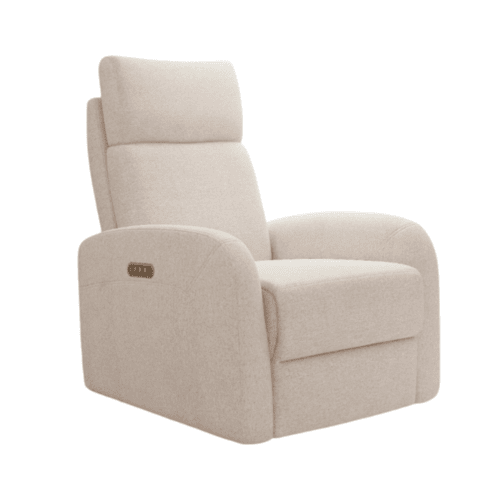 L'il Angels Serena Triple Power Glider, Fully Adjustable Recliner with Headrest, Lumbar Support, and USB Charging- Sand