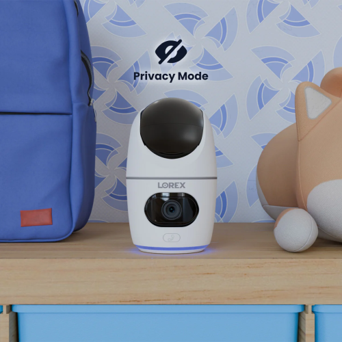 Lorex 2K Dual Lens Indoor Wi-Fi Security Camera | Auto-Tracking | 360° Pan-Tilt | Person & Pet Detection | IR Night Vision | 2-Way Talk | Cloud &