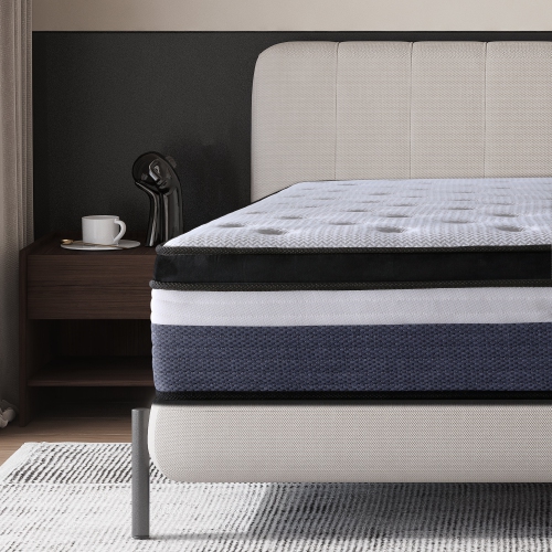 LivinVeluris Classic 10-Inch Mattress: CertiPUR-US Certified, Coil Spring Support