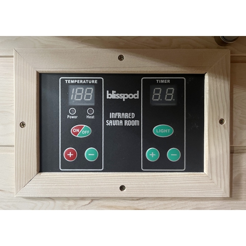 Blisspod, Vienne, Sauna infrarouge lointain canadien Hemlock très faible FEM | 72,8" H x 35,4" L x 25,6" P | 1 Personne | Blanc